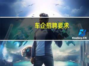 车企招聘要求
