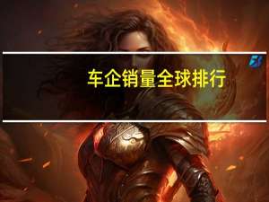 车企销量全球排行