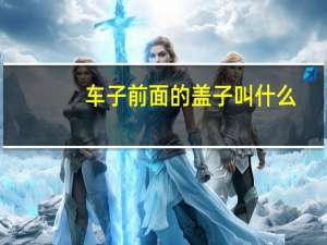 车子前面的盖子叫什么