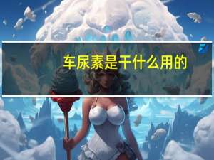 车尿素是干什么用的（车尿素是干什么用的）
