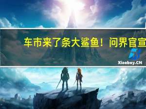 车市来了条大鲨鱼！问界官宣：新M7大定单量超3万台
