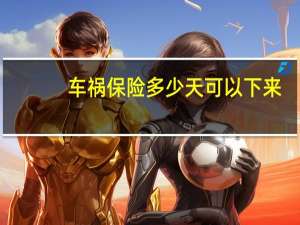 车祸保险多少天可以下来
