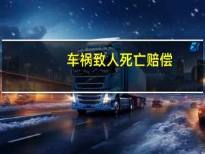 车祸致人死亡赔偿