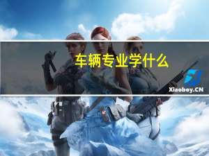 车辆专业学什么