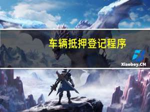 车辆抵押登记程序