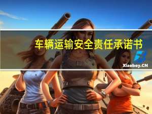车辆运输安全责任承诺书