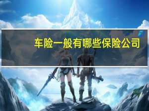 车险一般有哪些保险公司（车险一般有哪几种险）