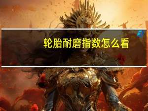 轮胎耐磨指数怎么看