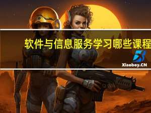 软件与信息服务学习哪些课程