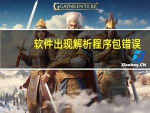 软件出现解析程序包错误