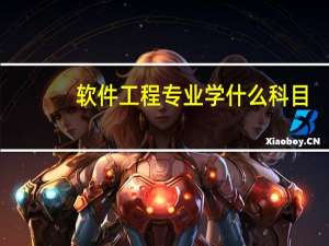 软件工程专业学什么科目