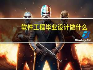 软件工程毕业设计做什么