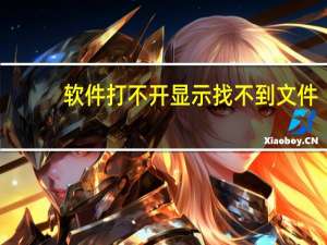 软件打不开显示找不到文件（软件打不开）