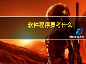 软件程序员考什么
