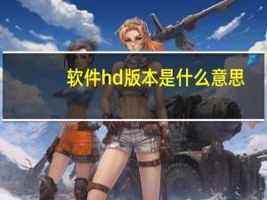 软件hd版本是什么意思