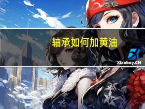 轴承如何加黄油
