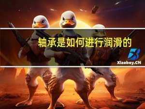 轴承是如何进行润滑的