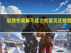 轻微伤调解不成功拘留完还赔偿吗