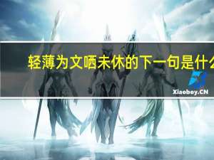 轻薄为文哂未休的下一句是什么