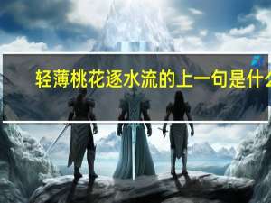 轻薄桃花逐水流的上一句是什么