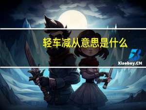 轻车减从意思是什么