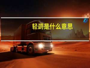 轻鹢是什么意思