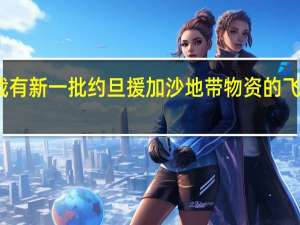 载有新一批约旦援加沙地带物资的飞机起飞