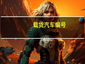 载货汽车编号