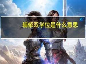 辅修双学位是什么意思