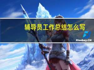 辅导员工作总结怎么写