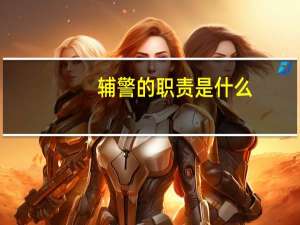 辅警的职责是什么