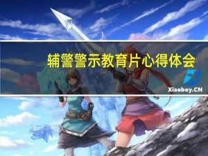 辅警警示教育片心得体会