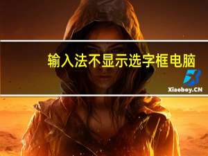 输入法不显示选字框电脑（输入法不显示选字框）