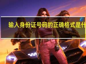 输入身份证号码的正确格式是什么