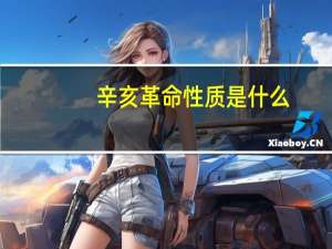 辛亥革命性质是什么