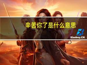 辛苦你了是什么意思