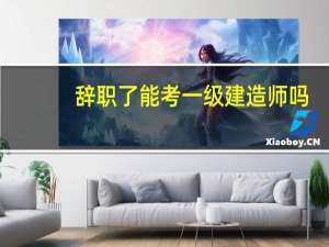 辞职了能考一级建造师吗