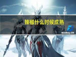 辣椒什么时候成熟