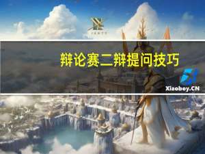 辩论赛二辩提问技巧（辩论赛二辩）