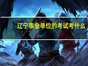 辽宁事业单位的考试考什么
