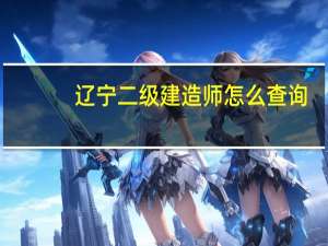 辽宁二级建造师怎么查询