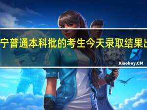 辽宁普通本科批的考生今天录取结果出来了吗