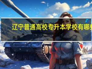 辽宁普通高校专升本学校有哪些