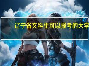 辽宁省文科生可以报考的大学