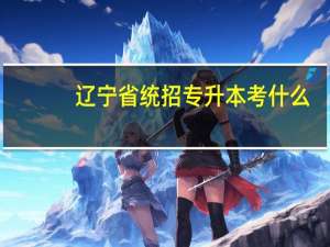 辽宁省统招专升本考什么
