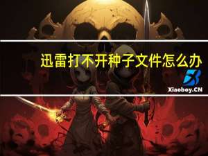 迅雷打不开种子文件怎么办（迅雷打不开）