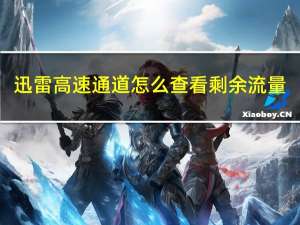 迅雷高速通道怎么查看剩余流量（迅雷高速通道破解版）