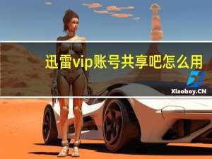 迅雷vip账号共享吧怎么用（迅雷vip账号共享吧）