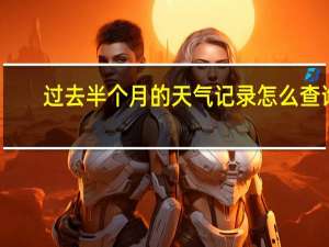 过去半个月的天气记录怎么查询