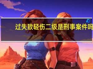 过失致轻伤二级是刑事案件吗